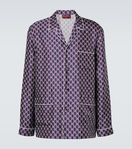 Gucci Camisa de seda con GG - Gucci - Modalova