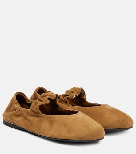 Ruches suede Mary Jane flats - Miu Miu - Modalova
