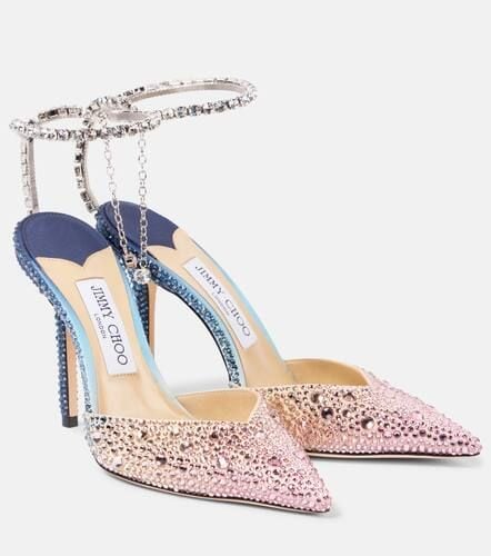 Saeda 100 crystal-embellished satin pumps - Jimmy Choo - Modalova