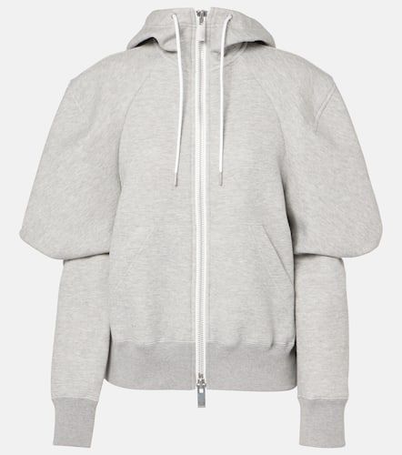 Cotton-blend jersey zip-up hoodie - Sacai - Modalova