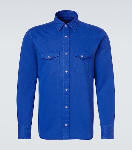 Camisa Western de sarga de algodón - Tom Ford - Modalova