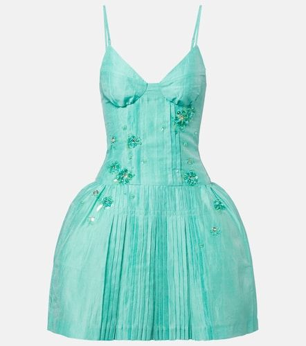 Verziertes Minikleid aus einem Leinengemisch - Shushu/Tong - Modalova