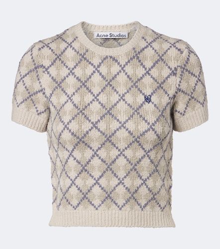 Pullover Argyle in misto cotone bouclé - Acne Studios - Modalova