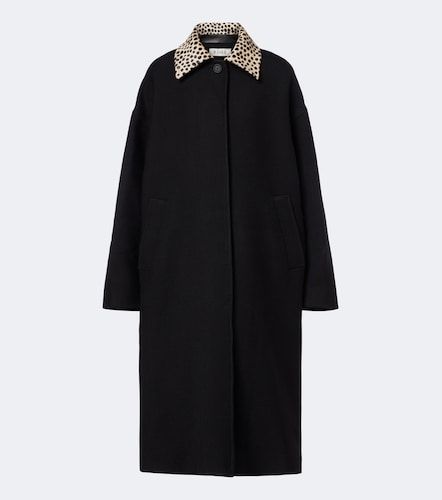 Róhe Mantel aus Schurwolle mit Leder - Rohe - Modalova