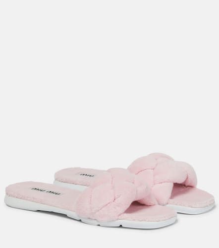 Miu Miu French terry slides - Miu Miu - Modalova