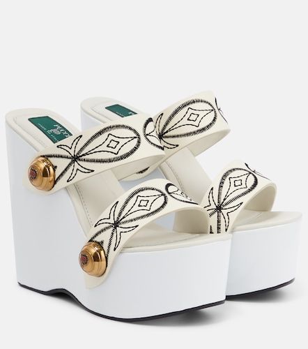 Sandali con zeppa in pelle con ricamo - Pucci - Modalova