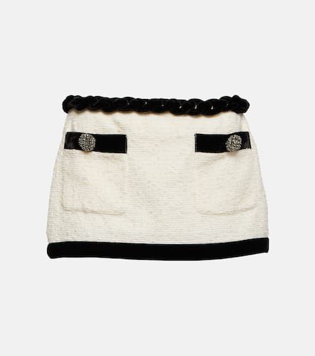 Embellished bouclÃ© miniskirt - Area - Modalova