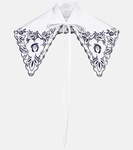 Embroidered cotton poplin collar - Patou - Modalova