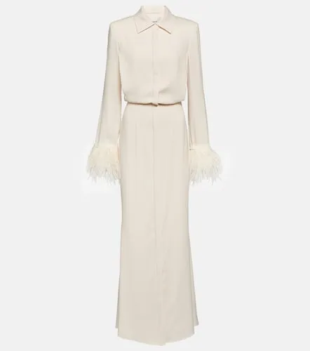 Maxi-Blusenkleid aus Krepp mit Federn - Roland Mouret - Modalova
