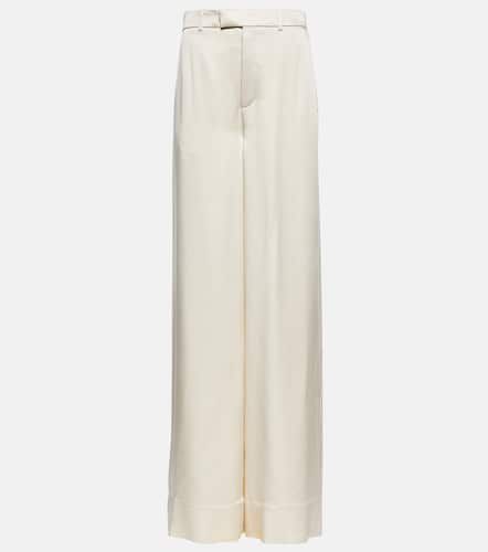 High-rise wide-leg crÃªpe pants - Saint Laurent - Modalova