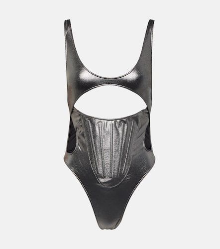 Costume intero metallizzato con cut-out - Mugler - Modalova