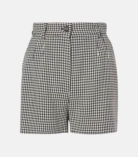 Houndstooth high-rise wool-blend shorts - Dolce&Gabbana - Modalova