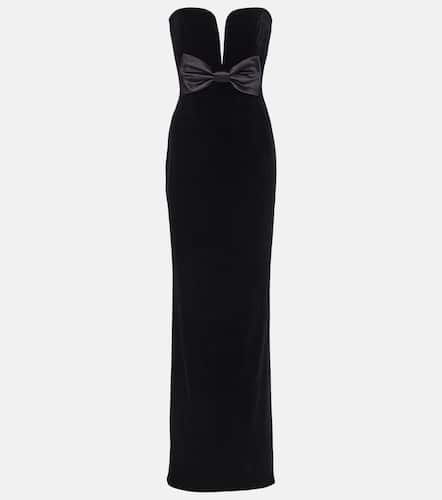 Bow-detail strapless velvet gown - Alessandra Rich - Modalova