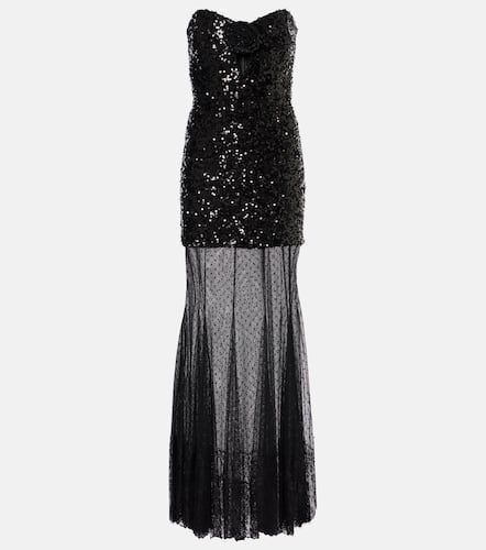 Diana sequined mesh-trimmed gown - Rebecca Vallance - Modalova