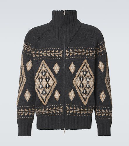 Cárdigan Fair Isle de cachemir en jacquard - Brunello Cucinelli - Modalova