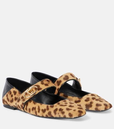 VLogo Locker leopard-print Mary Jane flats - Valentino Garavani - Modalova