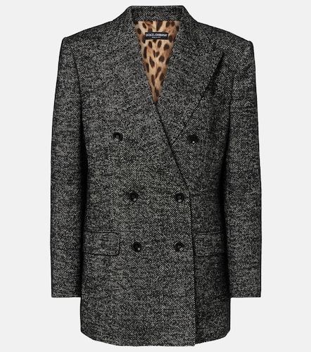 Double-breasted wool-blend jacket - Dolce&Gabbana - Modalova