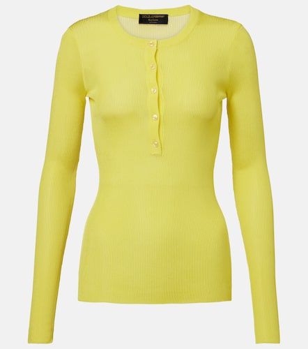Pullover in maglia a coste - Dolce&Gabbana - Modalova