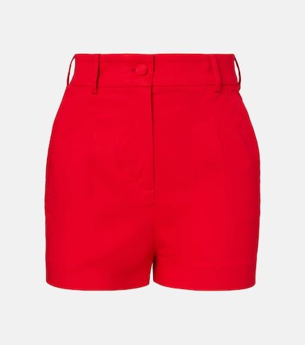High-rise cotton-blend shorts - Dolce&Gabbana - Modalova