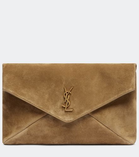 Clutch Cassandre Large in suede - Saint Laurent - Modalova