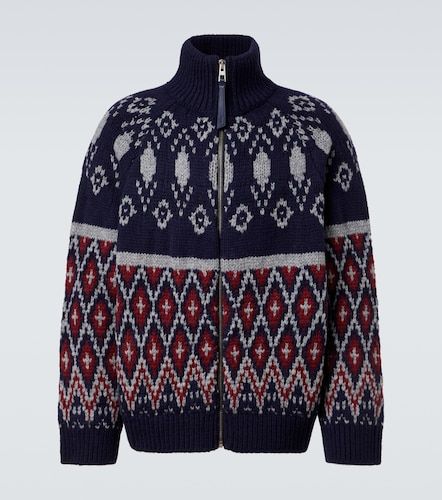 Loewe Wool jacquard zip-up sweater - Loewe - Modalova