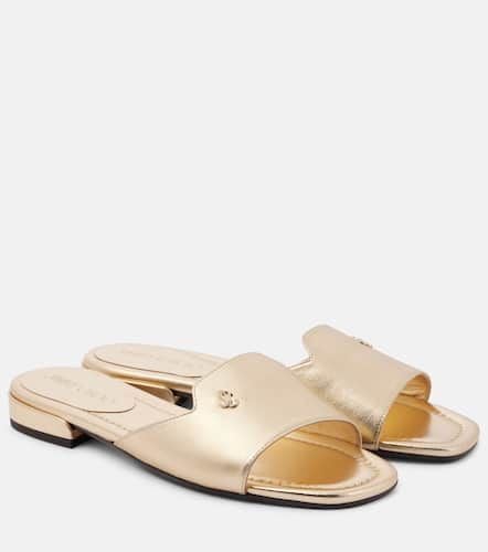 Dina metallic leather slides - Jimmy Choo - Modalova