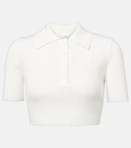 CourrÃ¨ges Cropped ribbed-knit polo shirt - Courreges - Modalova