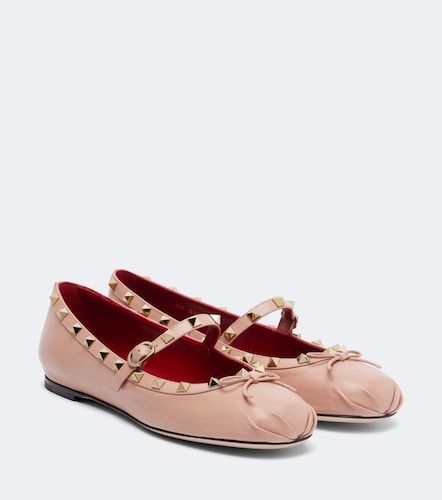 Ballerinas Rockstud aus Leder - Valentino Garavani - Modalova
