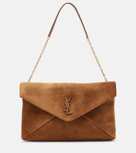 Cassandre Large suede shoulder bag - Saint Laurent - Modalova