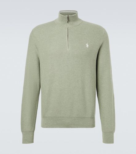 Pullover in cotone con zip corta - Polo Ralph Lauren - Modalova