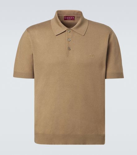 Polo Interlocking G in seta e cotone - Gucci - Modalova