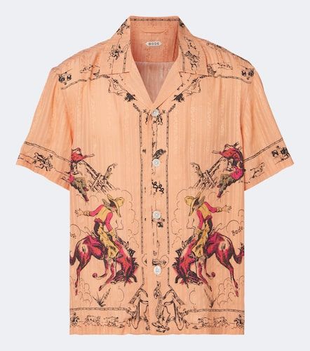 Bronco printed silk baseball shirt - Bode - Modalova