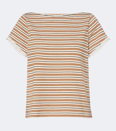 Camiseta Maeve de algodón a rayas con encaje - Posse - Modalova