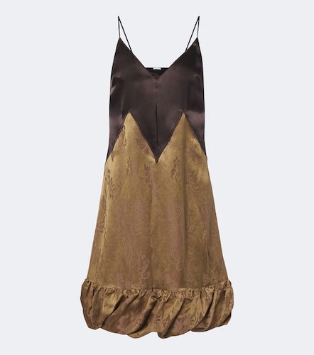 Abito sottoveste in raso e broccato - Ferragamo - Modalova