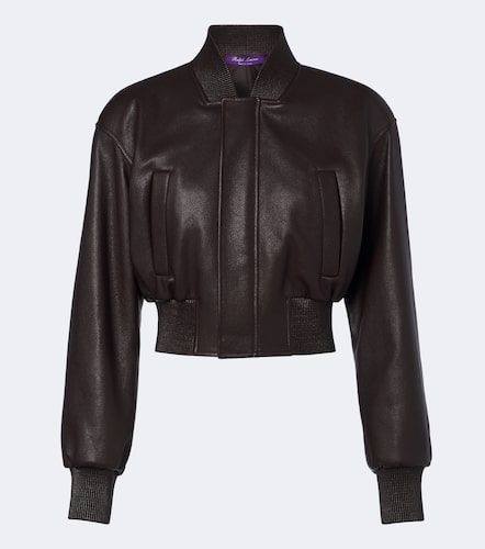 Bomber cropped Noland in pelle - Ralph Lauren Collection - Modalova