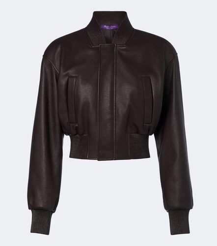 Noland cropped leather bomber jacket - Ralph Lauren Collection - Modalova