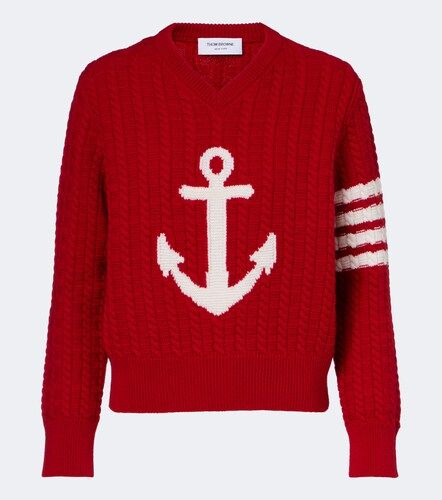 Jersey trenzado 4-Bar de lana virgen - Thom Browne - Modalova