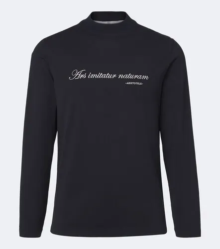 Printed cotton jersey T-shirt - Brunello Cucinelli - Modalova