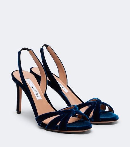 Sandali slingback Tati in velluto - Aquazzura - Modalova