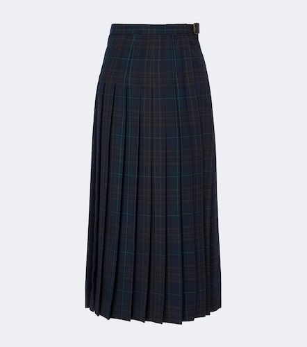 Gonna midi a quadri plissé - Burberry - Modalova