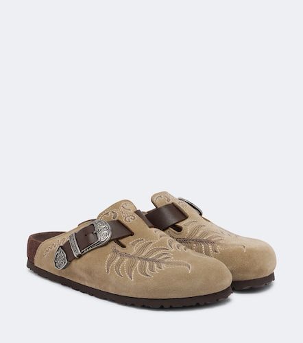 X Birkenstock Boston embroidered suede clogs - Etro - Modalova