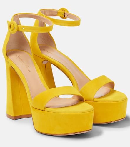 Plateausandalen aus Veloursleder - Gianvito Rossi - Modalova