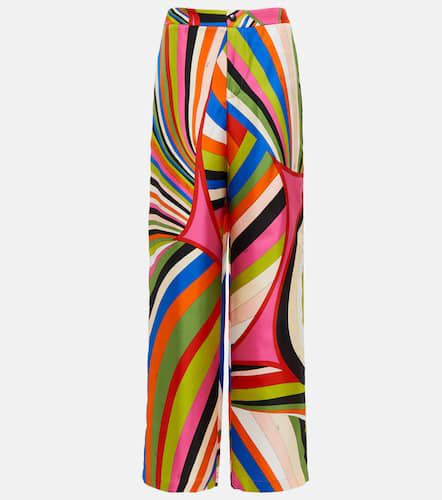 Iride silk twill wide-leg pants - Pucci - Modalova