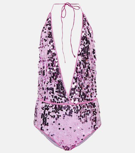 OsÃ©ree Sequined halterneck swimsuit - Oseree - Modalova