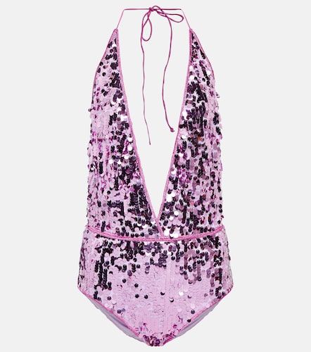 Oseree Sequined halterneck swimsuit - Oseree - Modalova