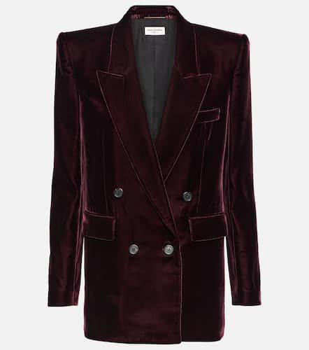 Double-breasted velvet blazer - Saint Laurent - Modalova