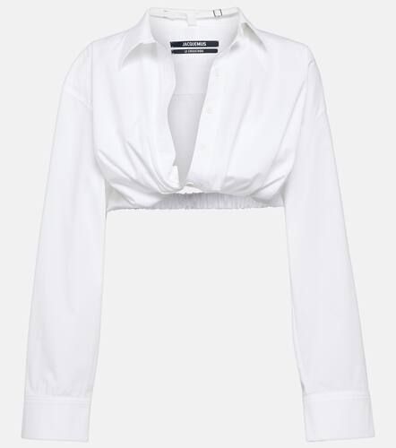 La Chemise Bahia cotton-blend cropped top - Jacquemus - Modalova