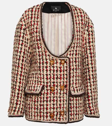 Oversized wool-blend bouclÃ© jacket - Etro - Modalova