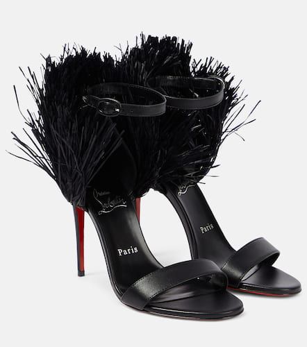 Loubigirl Raffia 100 leather sandal - Christian Louboutin - Modalova