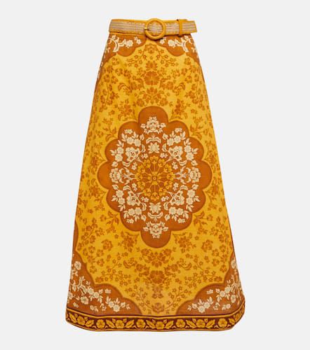 Falda larga Raie de algodón floral - Zimmermann - Modalova